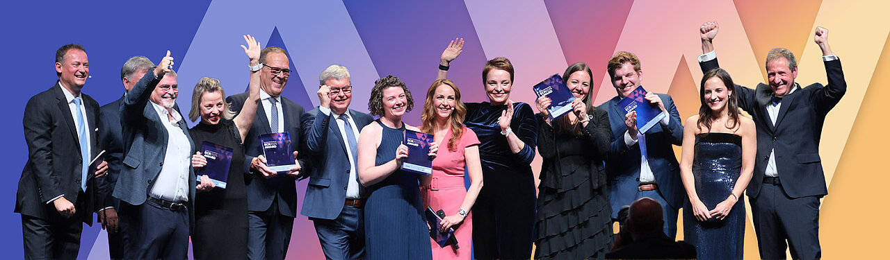 Eine Gruppe von Gewinnern beim ECR Award 2026
